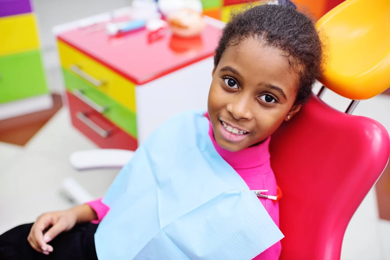 Child relaxing in dental chair